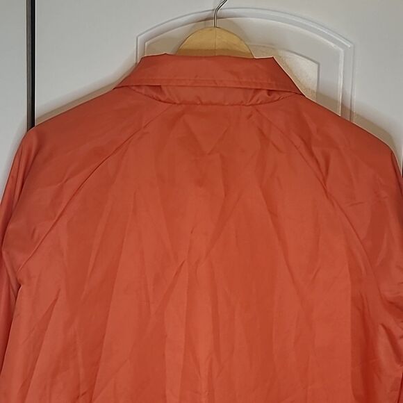 Champion Women's Heritage Coaches Jacket Script Logo Color Groovy Papaya Size M - Picture 4 of 13